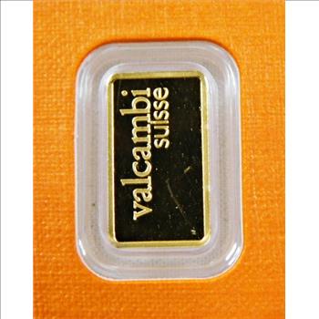 Valcambi Suisse One Gram 999,9 Fine Gold*With Assay Certificate in Tamper Proof Package