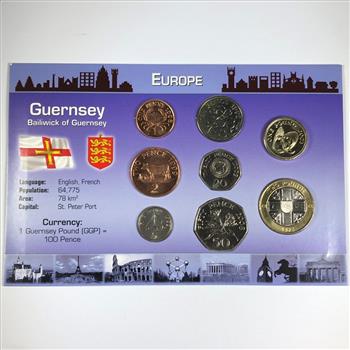 Varied Years Guernsey Uncirculated Coin Set*Encased in 4.5