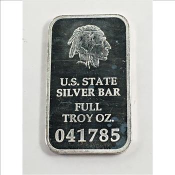 Vermont State Commemorative One Troy Ounce .999 Fine Silver Bar*Numbered