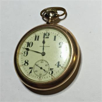 Vintage Gold Filled 1920's Hamilton Size 16 - 17 Jewels Pocket Watch - Serial # 1548464 - #974 Movement - 102.3 Grams