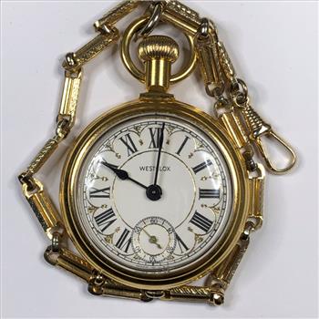 Vintage Gold Filled Stamper Quartz Pocket Watch - 37.6 Grams Total Weight