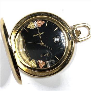 Vintage Gold Filled Stamper Quartz Pocket Watch - 37.6 Grams Total Weight