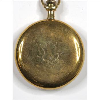 Vintage Rolled Gold Elgin Open Face Pocket Watch - 83.7 Grams Total Weight
