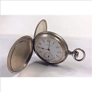 Vintage Sterling Silver A.H. Simon Railroad Pocket Watch - 97.8 Grams Total Weight