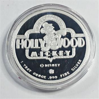 Walt Disney Mickey Mouse 1oz .999 Fine Proof Silver Mickey & Minnie Commemorative*In Protective Capsule