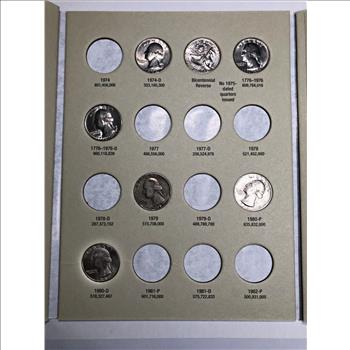Washington Quarter Partial Set in Album 1965-1987Includes 10 Quarters