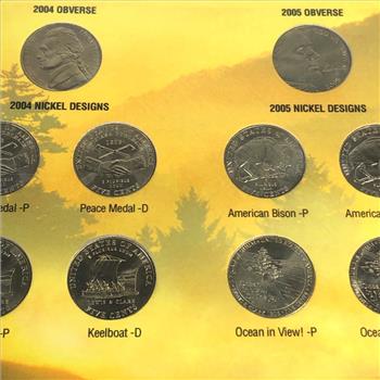 Western Expansion Nickel Series in Story Board with Plastic Display