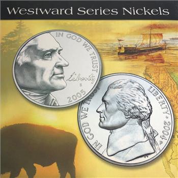 Western Expansion Nickel Series in Story Board with Plastic Display