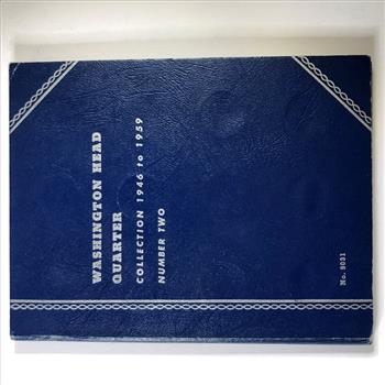 Whitman Coin Album Lot of 5, Half Dollar & Quarter Good Used Condition