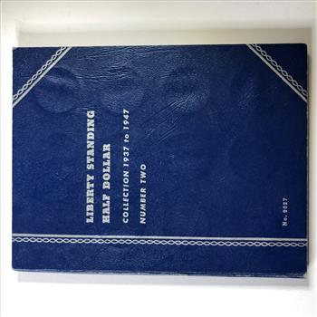 Whitman Coin Album Lot of 5, Half Dollar & Quarter Good Used Condition