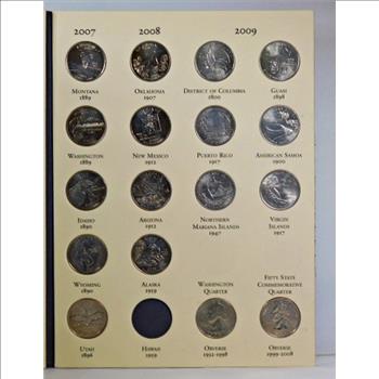 Whitman Fifty State Commemorative Quarters 1999-2009*Includes 57 Uncirculated Quarters*Nice Album