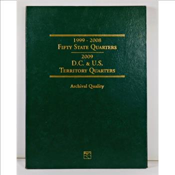 Whitman Fifty State Commemorative Quarters 1999-2009*Includes 57 Uncirculated Quarters*Nice Album