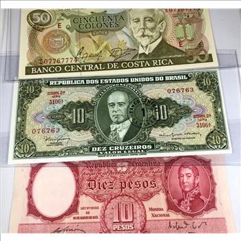 World Paper Money Bank Note Lot High Grade Crisp Uncirculated