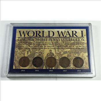 World War I Lincoln Wheat Penny Collection*1914, 1916-D, 1916, 1917-S and 1918