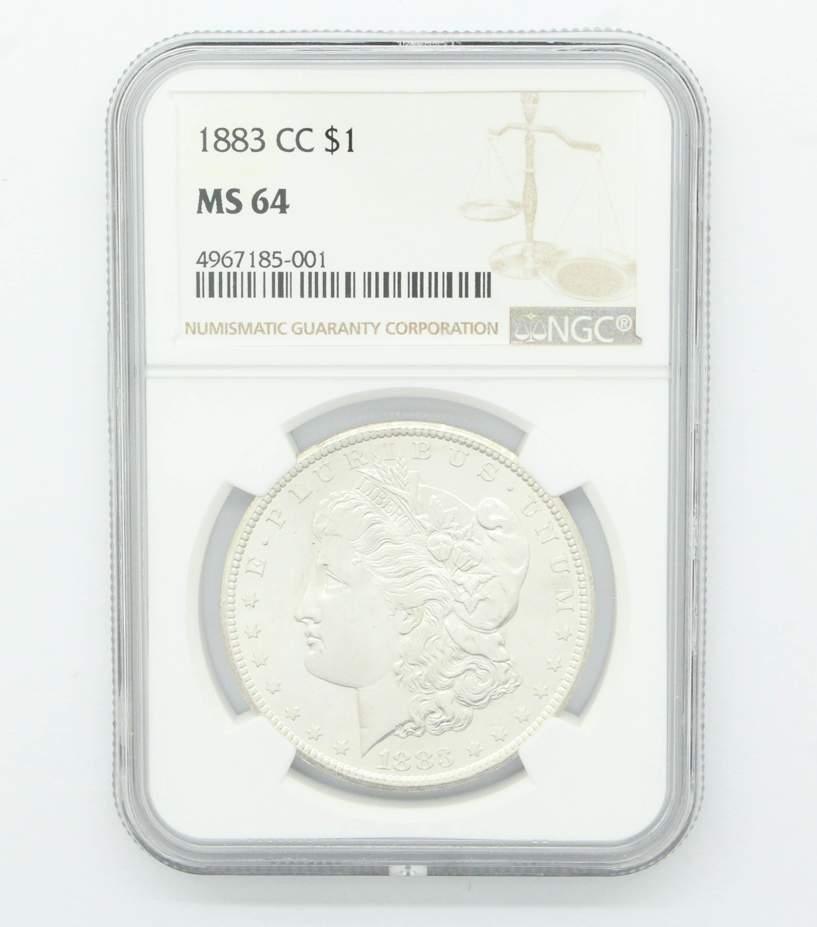 1883 $1 Morgan Silver Dollar US Coin AU About Uncirculated