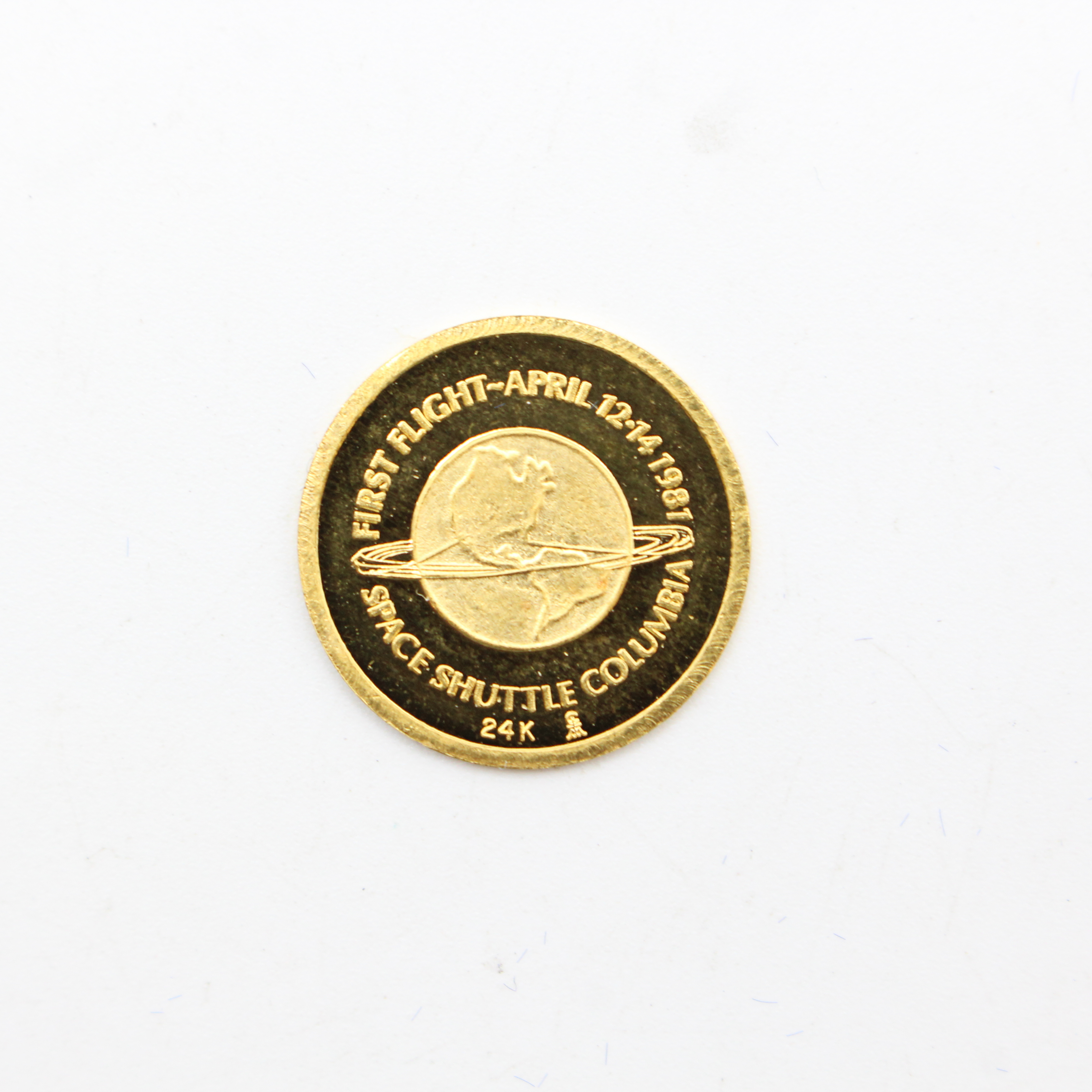 1981 24k Gold Columbia Space Shuttle 1.46g (001) | Property Room