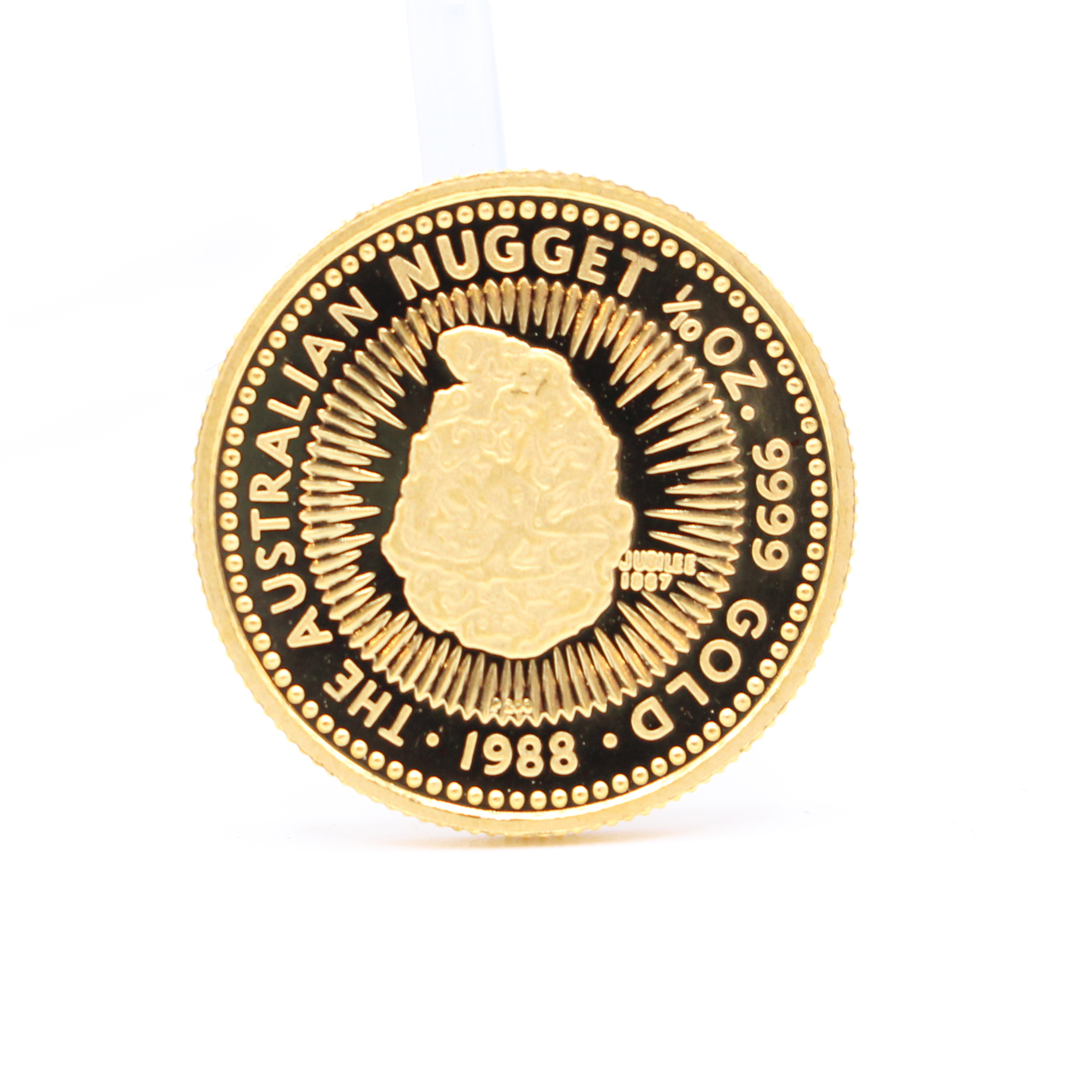 1988 1/10 oz. Fine Gold Australian Nugget Jubilee 1887 15 Property Room