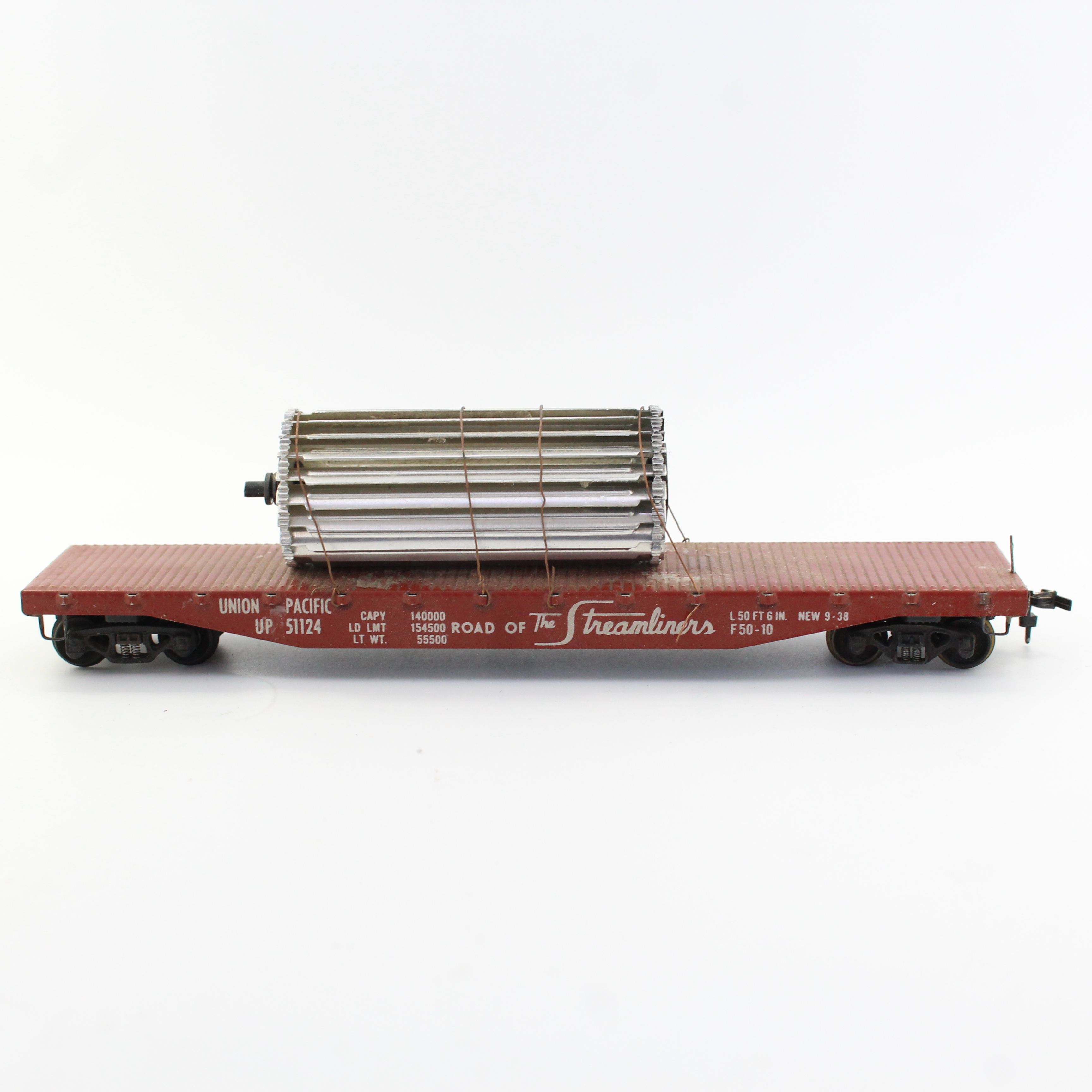 HO Scale Model 50' RR Flat Car Union Pacific UP 51124 Road of the ...