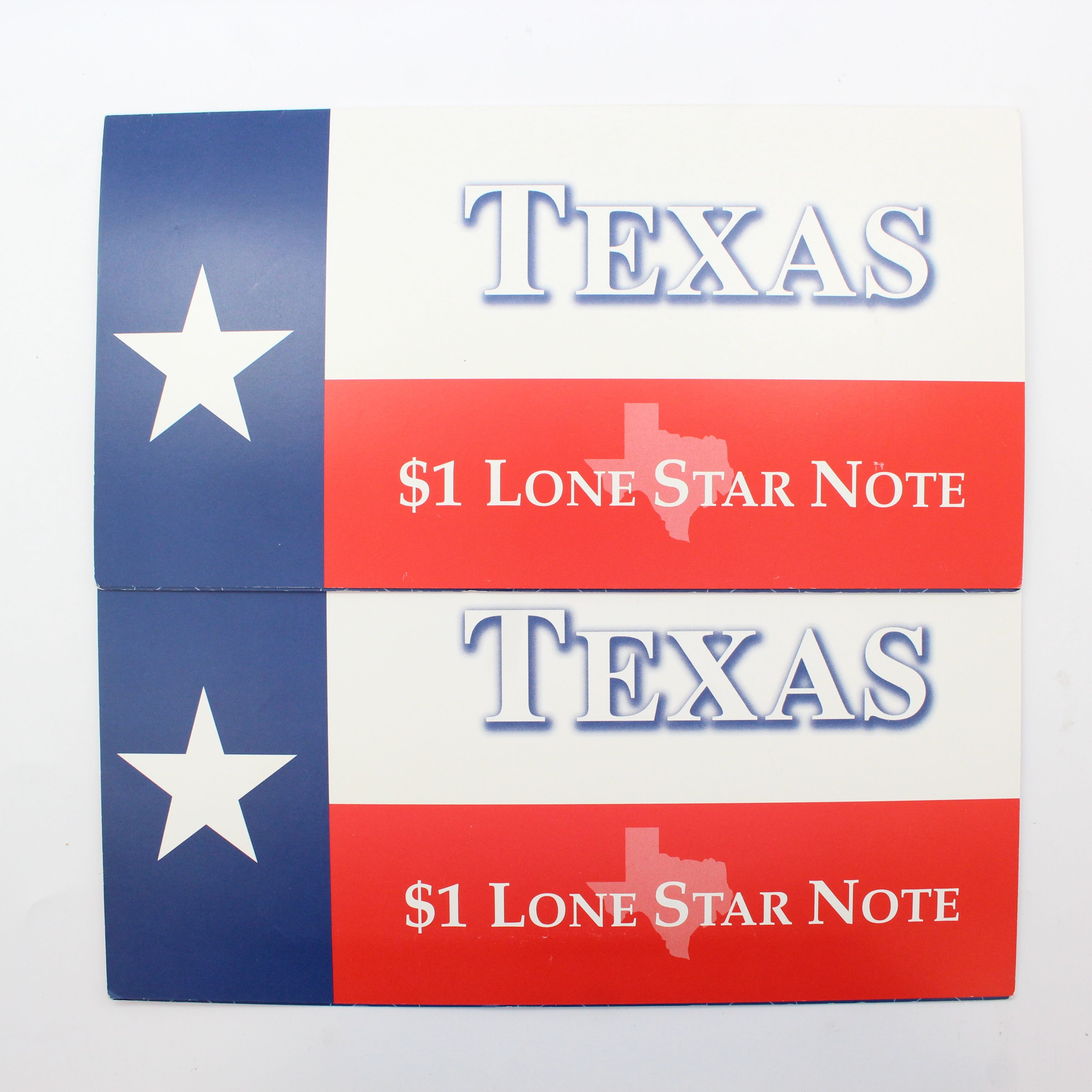 Lot of 2 Texas 1 Lone Star Note 2001 Series Property Room
