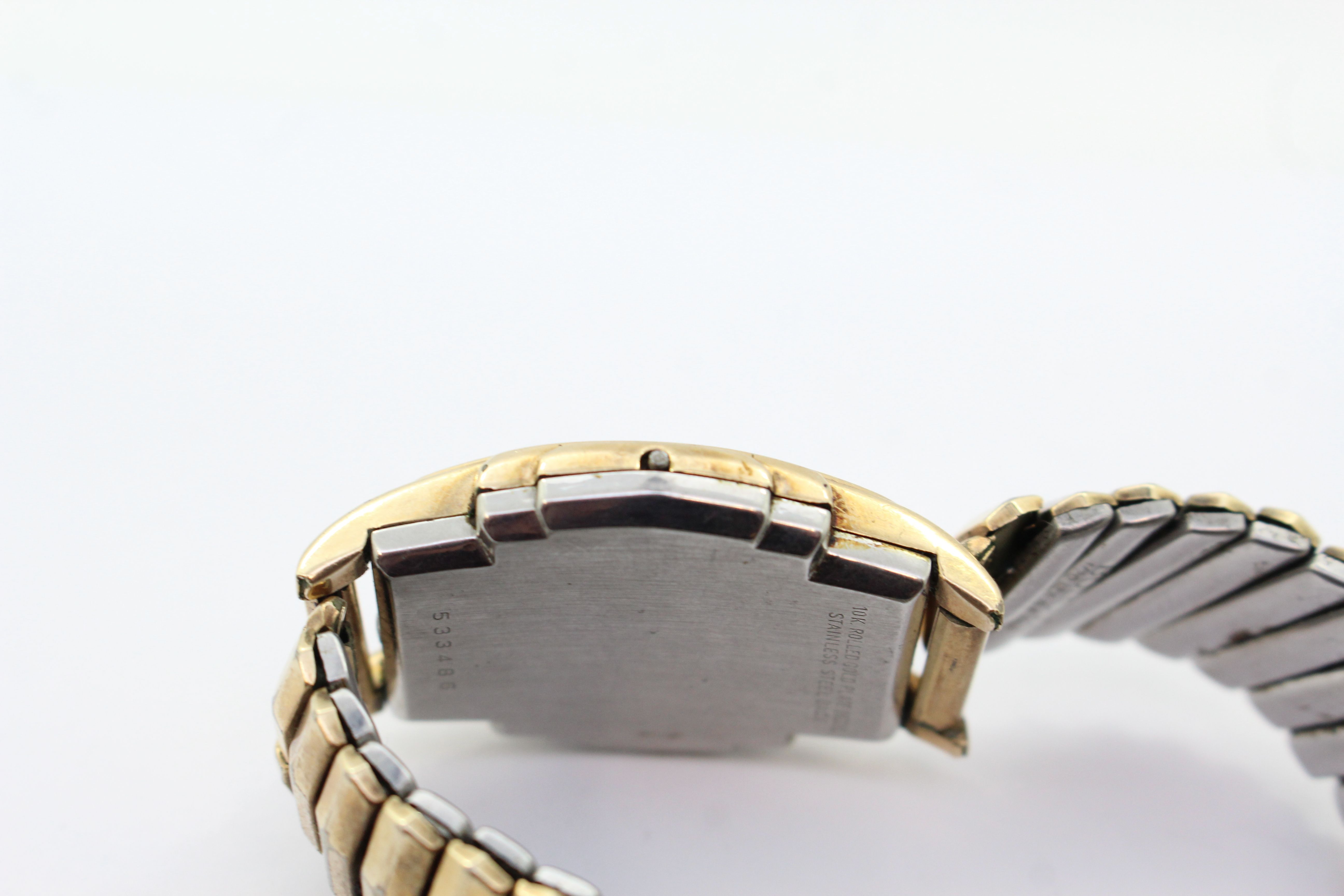 Vintage Benrus 10K Rolled Gold Plate Wrist Watch with Stretch Band Property Room