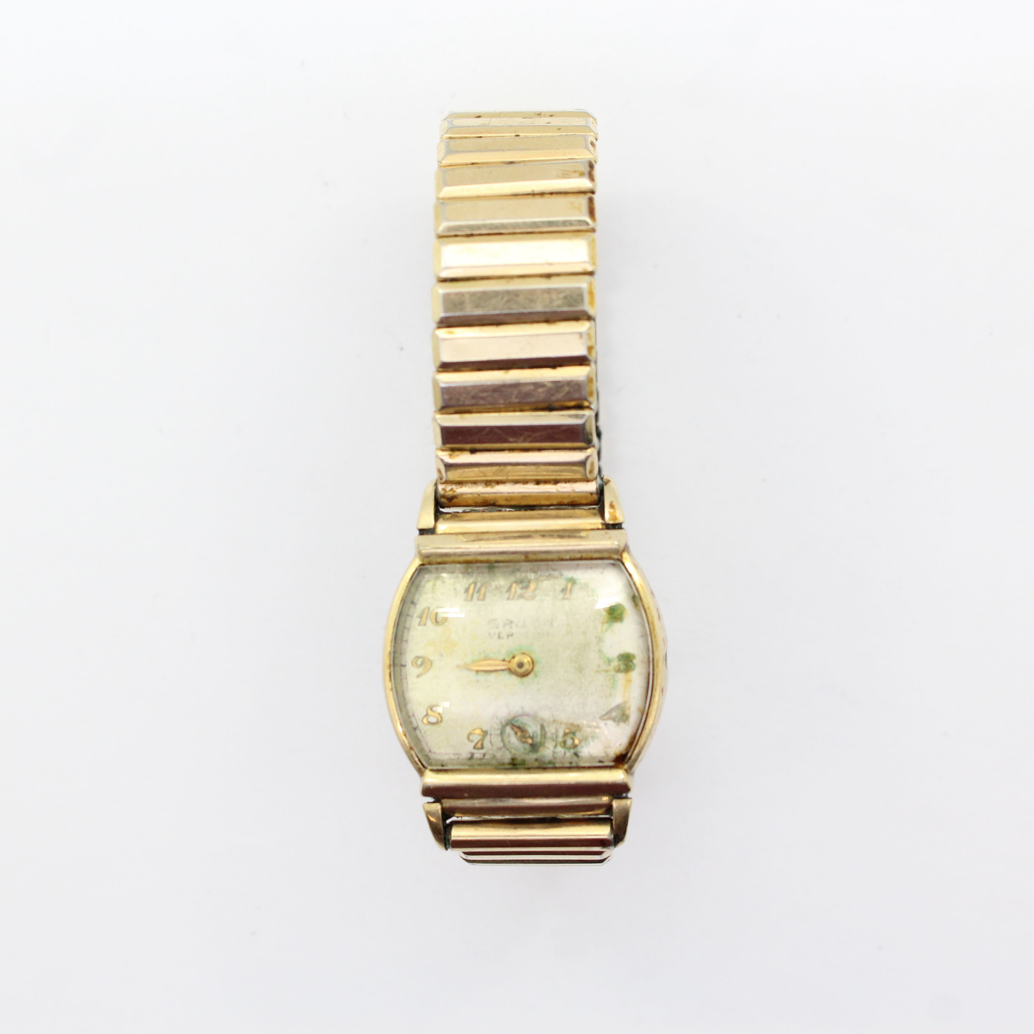 Vintage Gruen 10K Gold Filled Bezel Property Room
