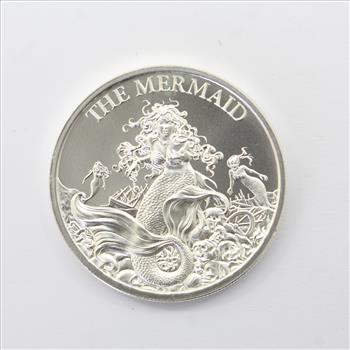1 Oz. Fine Silver High Relief Round - The Mermaid - Intaglio Mint