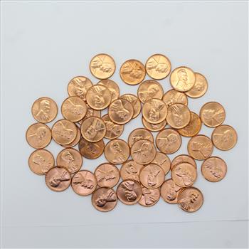 1957-D Uncirculated Penny Roll in Plastic Tube