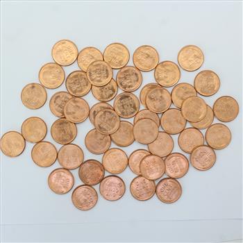 1957-D Uncirculated Penny Roll in Plastic Tube