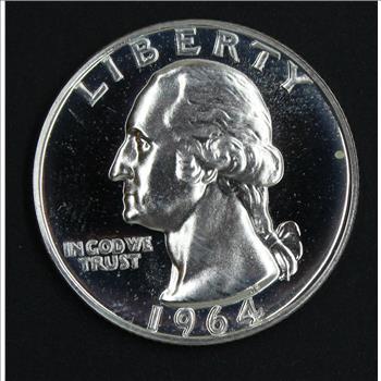 1964 Proof Silver Washington Quarter 90/% Silver