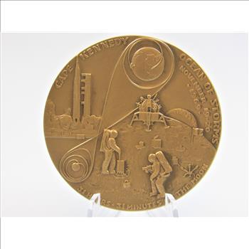 1969 Bronze Apollo XII Ocean of Storms Art Medal Coin (016)