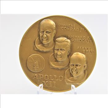 1969 Bronze Apollo XII Ocean of Storms Art Medal Coin (016)