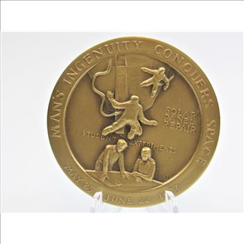 1973 Bronze Skylab I Solar Panel Repair Art Metal Coin (028)