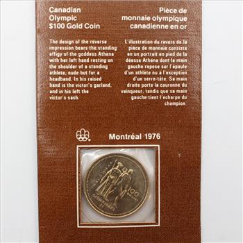 1976 Gold $100 Canadian Olympic 14kt Coin (g)