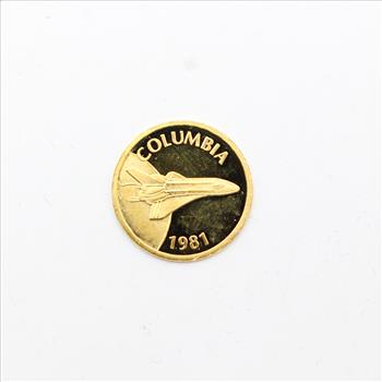1981 24k Gold Columbia Space Shuttle 1.46g (001) | Property Room