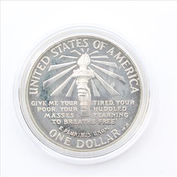 1986-S 1oz Silver Commemorative $1 Ellis Island Gateway to America Coin