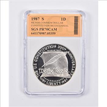 1987-S Constitution Silver Dollar