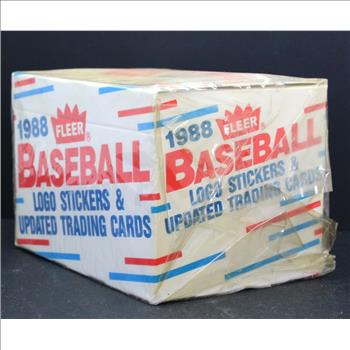 1988 Fleer Baseball Logo Stickers (22) & Trading Cards (132) Unopened
