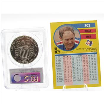 1992-D Silver Commemorative $1 Nolan Ryan Limited Edition Coin & Card Set (pr12)