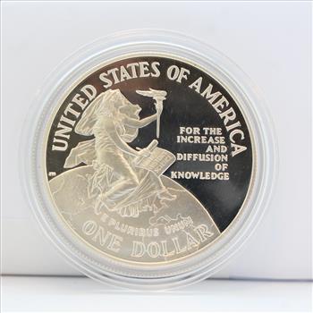 1996 Proof Silver Dollar Smithsonian 150th Anniv. Commemorative Coin