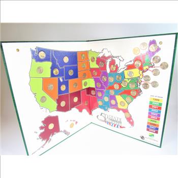 1999-2008 Commemorative 50 State Quarter Map *Complete (027)