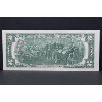 $2 Bill Stamp First Day of Issue Unc. 1976