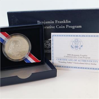 2006 Unc. Silver Dollar - Benjamin Franklin 