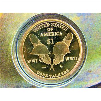 2016 $1 Native American Code Talkers Coin & Currency Set