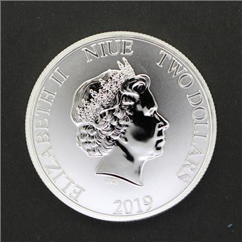 2019 1 oz Fine Silver .999 Disney Christmas Mickey Mouse Commemorative $2 Coin