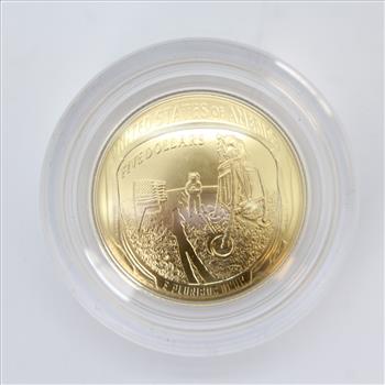 2019-W $5 Gold Apollo Moon Landing Commemorative Coin Brilliant Uncirculated