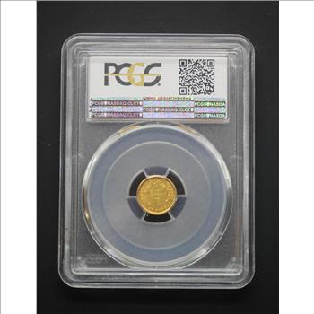 1849 One Dollar Liberty Gold Coin PCGS Graded AU55