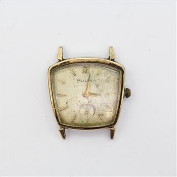 Bulova Vintage 10K Rolled Gold Plate Bezel Watch Face
