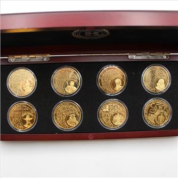 Magna Carta Legacy Coin Collection 8 1 Crown Commemoratives w/ Collector's Case (024)