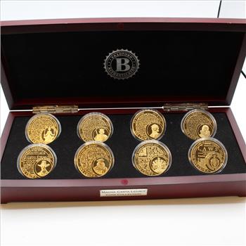 Magna Carta Legacy Coin Collection 8 1 Crown Commemoratives w/ Collector's Case (024)