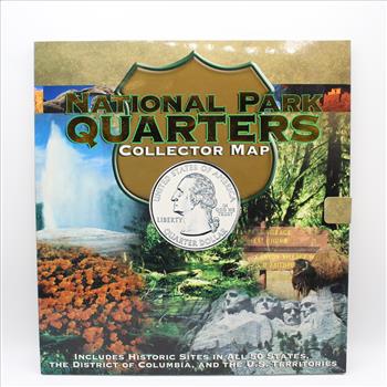 National Park Quarters Collector Map 2010 - 2021 Whitman Publishing